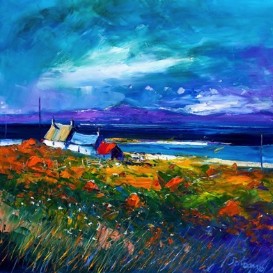 Evening Rain Passing Iona 24x24 Evening Rain Passing Iona 24x24